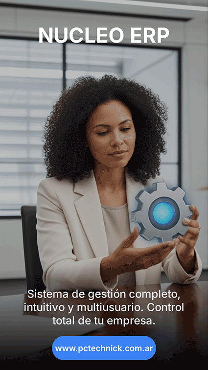Sistema de gestión Nucleo ERP para optimización de negocios