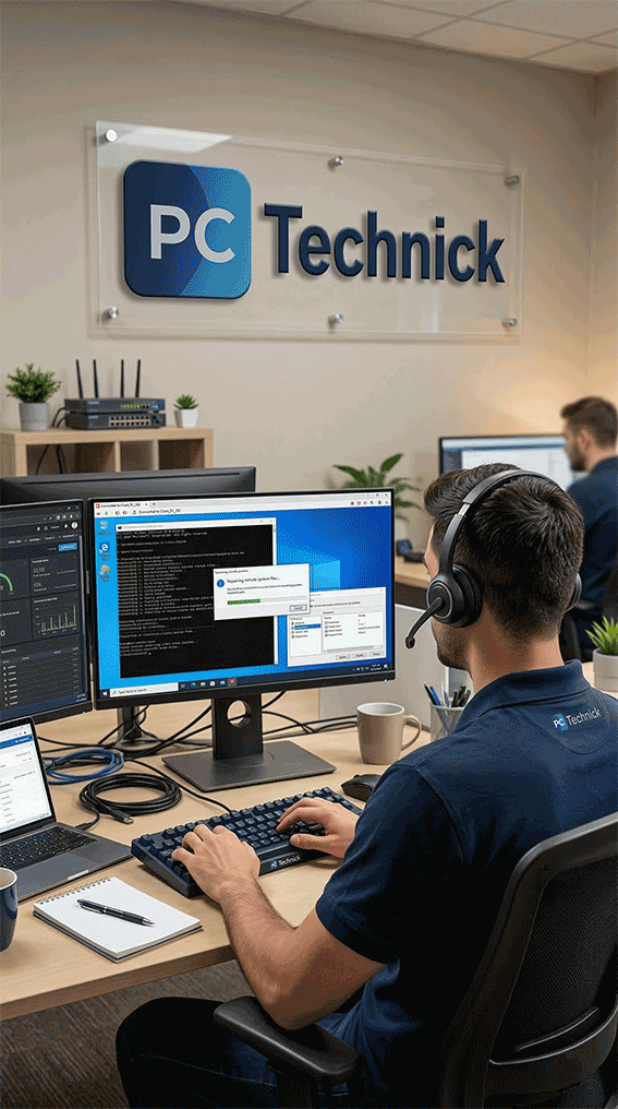 Reparación de software y optimización de sistema vía remota