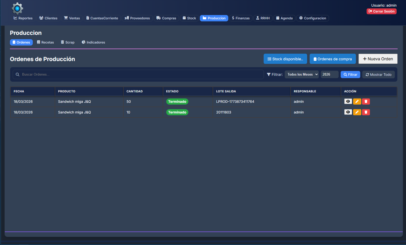 Nucleo ERP - Vista 4